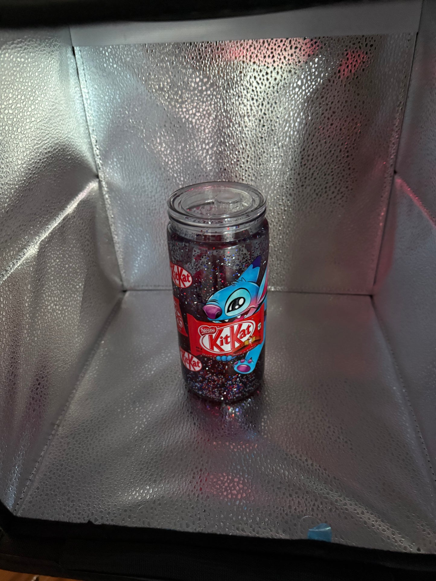 20 oz snow globe glitter tumbler