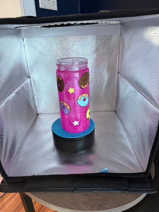 20 oz snow globe glitter tumbler